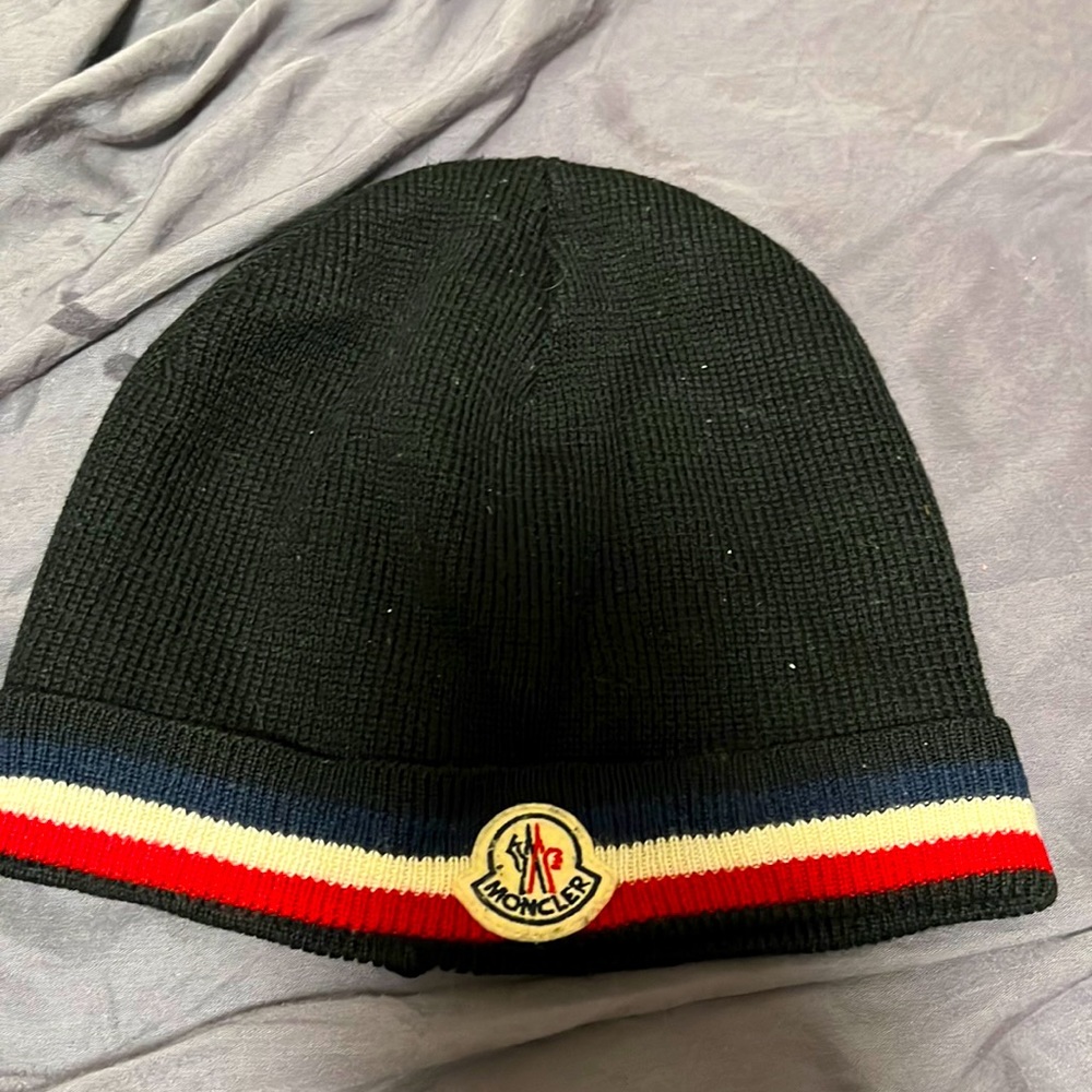 Men’s virgin wool Moncler beanie